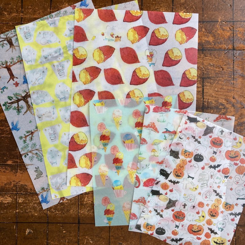 spica garden/muu-chan /transparent design paper assortment set - Other - Paper 