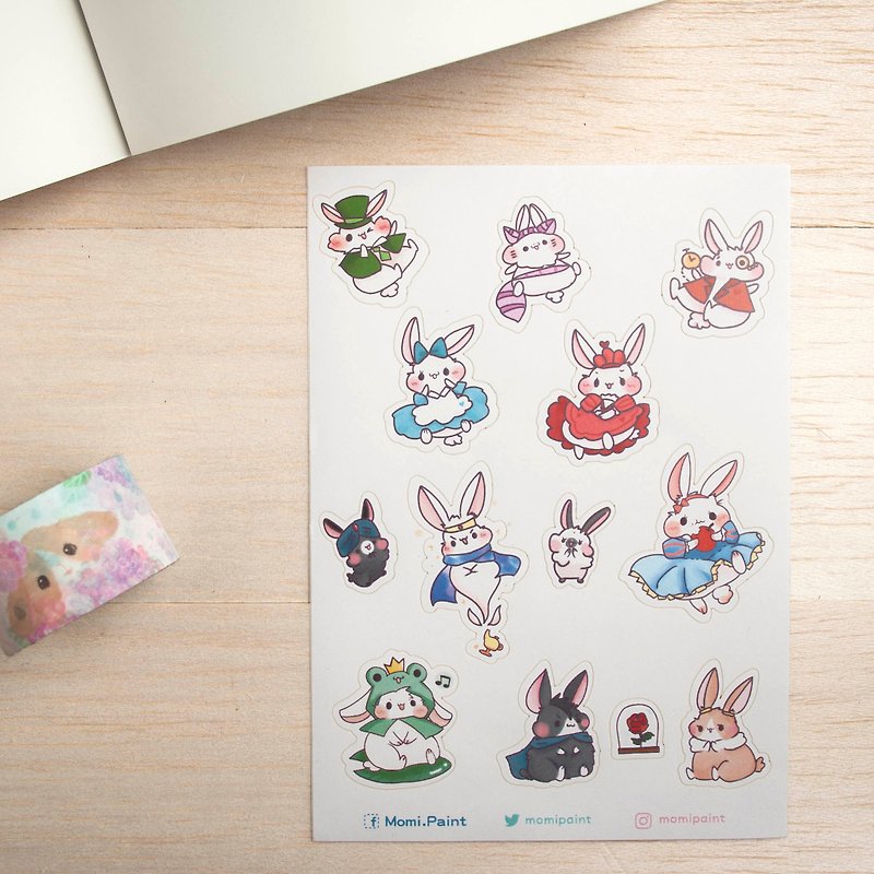 Bunny tale 02  Sticker - Stickers - Paper White