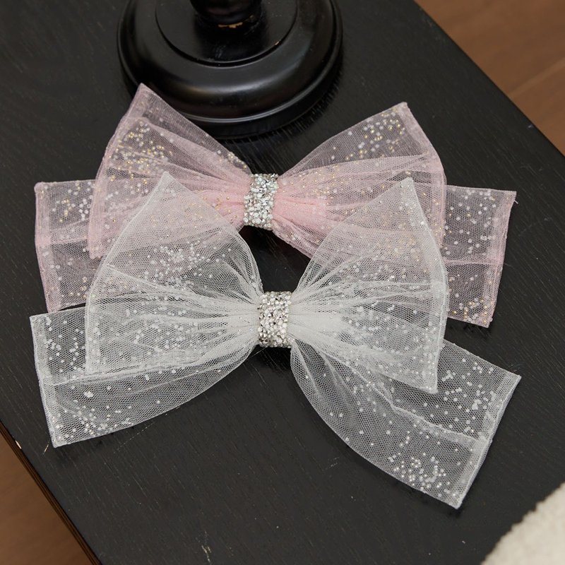 Candy Bow Jewel Hair Clip(Jewel Version) - 男/女童禮服 - 其他材質 