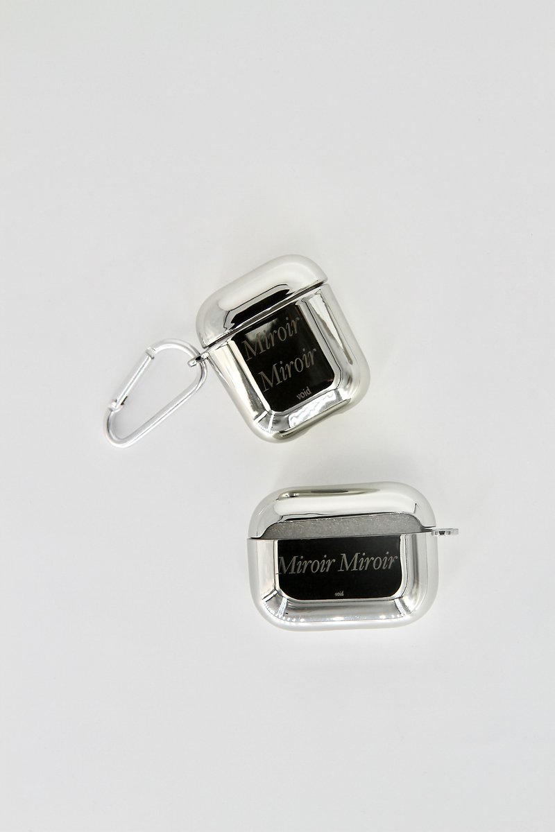 Miroir Miroir 鏡面電鍍 AirPods 1/2/pro 耳機保護套 含金屬扣 - 耳機保護套/殼 - 其他金屬 銀色
