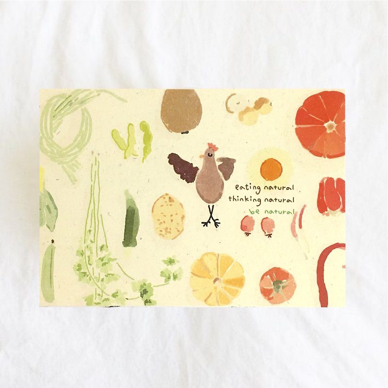 There are chicken food reproduction cards - Cards & Postcards - Paper Multicolor