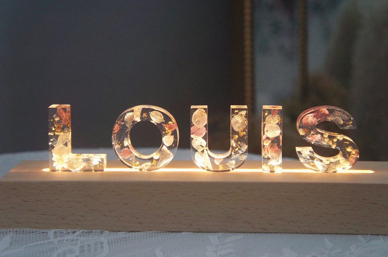 Custom-made Romantic Preserved Flower Night Light in Purple and Blue - Lighting - Plants & Flowers Blue