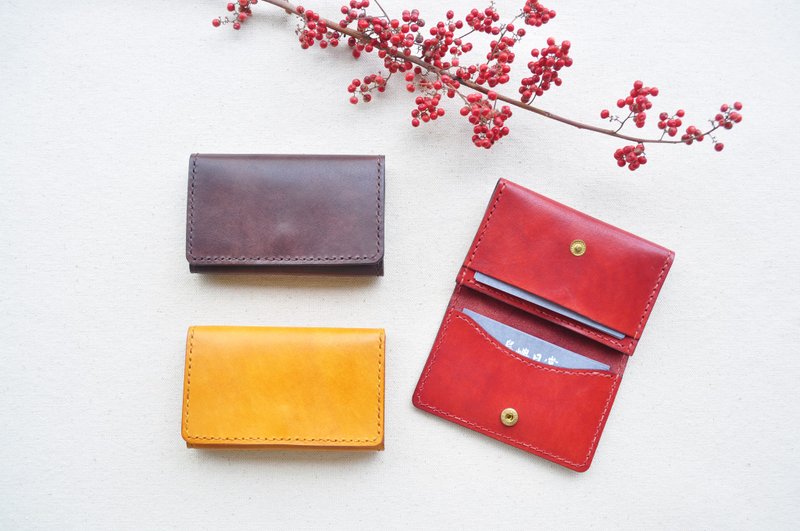 Leather business card case/leather card case (six colors optional) - Card Holders & Cases - Genuine Leather 