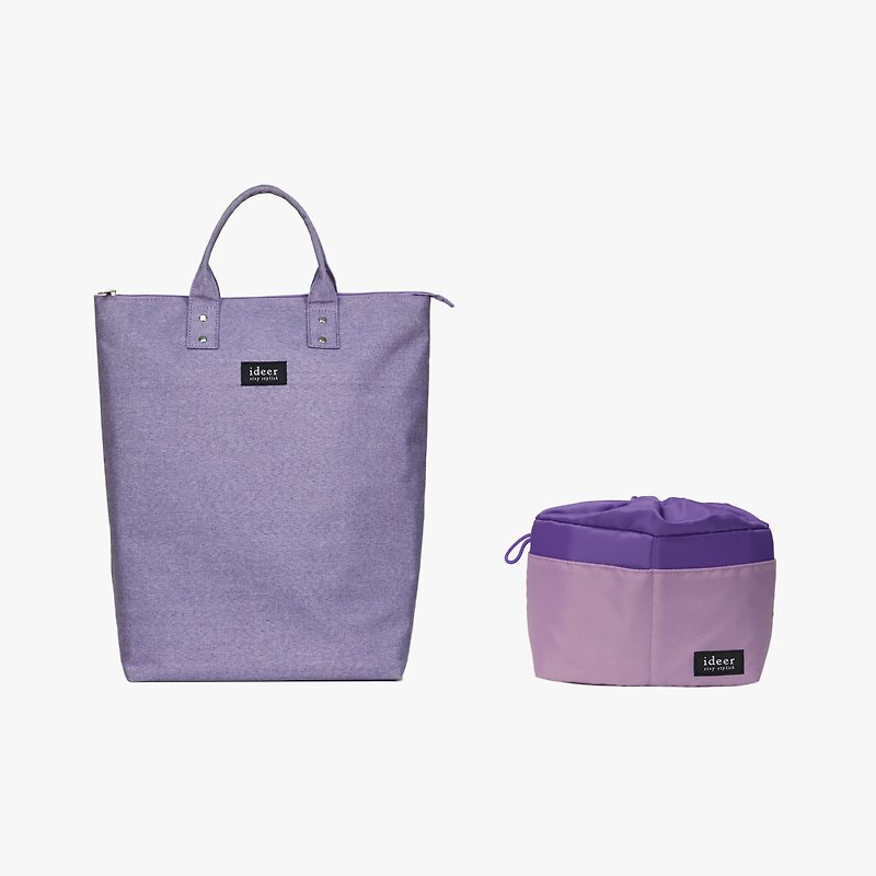 [Shipping] Morris simple combination Lavender 15 "after a laptop mobile dual shoulder backpack + Casey Lavender Lavender colorful candy-colored micro-alone reverse camera inside the bag - กระเป๋าเป้สะพายหลัง - วัสดุอื่นๆ สีม่วง