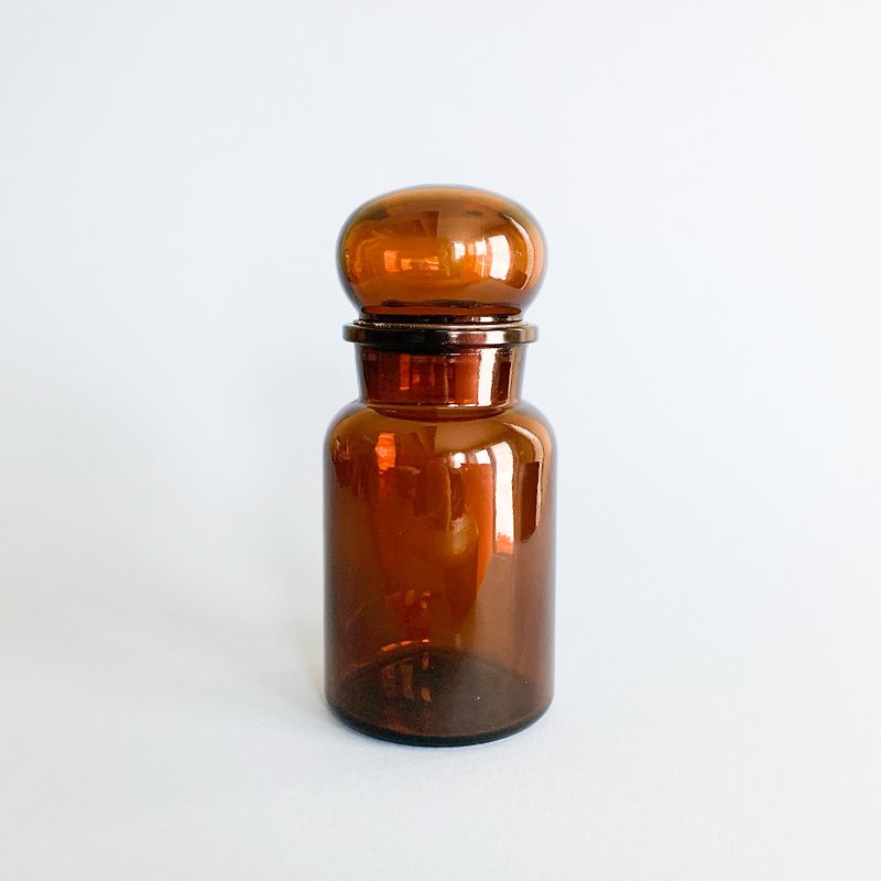 Early Belgian made / bubble cap glass bottle - Storage - Glass Brown