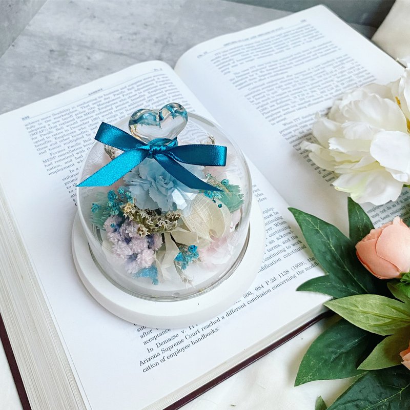 [Carnation Preserved Flower Love Night Light Gift Box] Actually I don’t like Mother’s Day – Mom makes me sad - ช่อดอกไม้แห้ง - พืช/ดอกไม้ สีน้ำเงิน