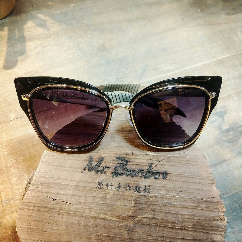 Taiwan handmade glasses [MB sunglasses] series of exclusive patented touch technology aesthetics action art - กรอบแว่นตา - กระดาษ สีดำ