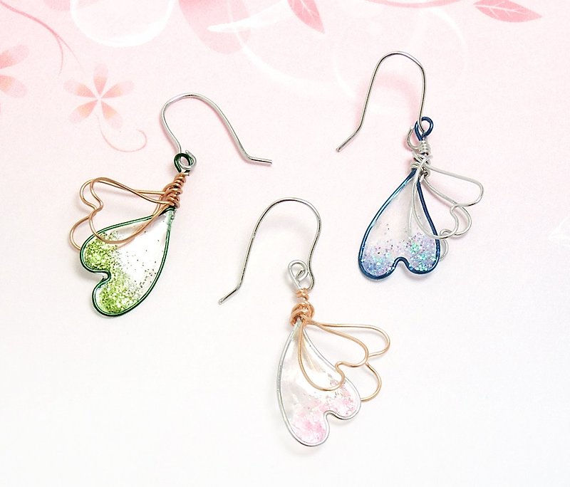 Butterfly Elf Asymmetrical Ear Hook/Ear Pin/ Clip-On(Five Colors Optional) - Earrings & Clip-ons - Sterling Silver Multicolor