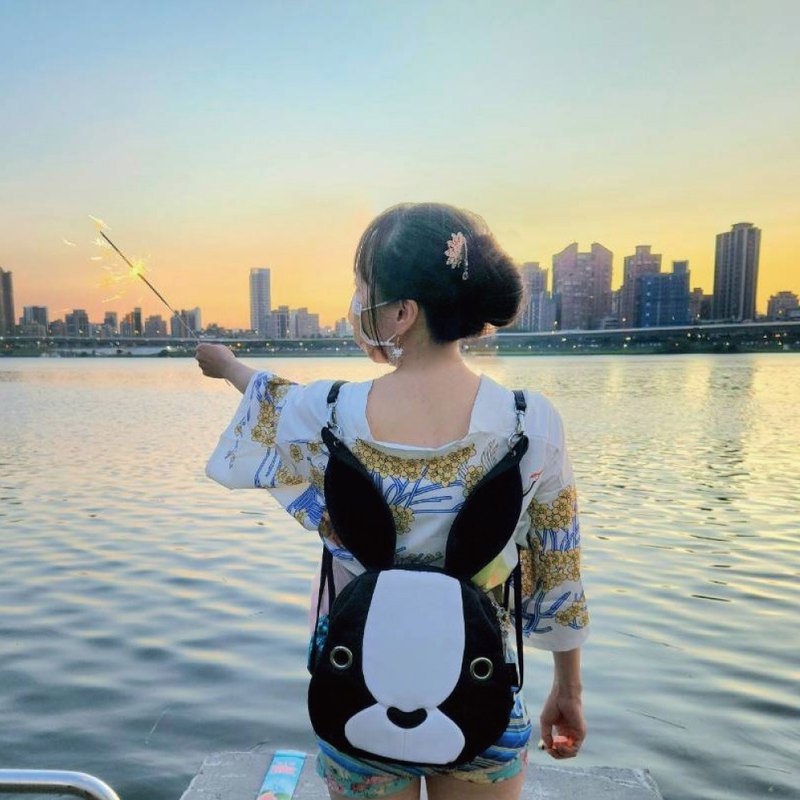 Morn Creations Genuine Free Backpack-Black and White (RA-707-BW) - Backpacks - Other Materials Black