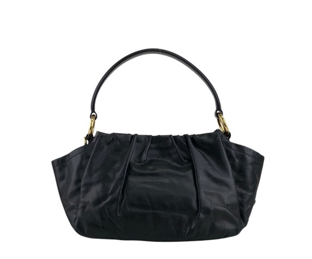 日本直送 名牌中古包 】PRADA プラダ ハンドバッグ ブラック