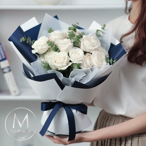Floral M 花藝 卡地亞女神玫瑰鮮花花束