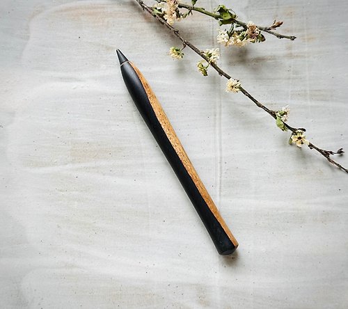松蘿野店 東非黑黃檀雙色木料 永恆筆