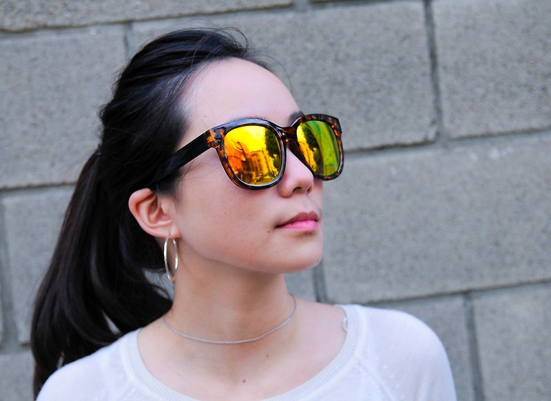 Sunglasses Polarized│Orange Lens│UV400 Protection│2i's GingerO - Glasses & Frames - Plastic Orange