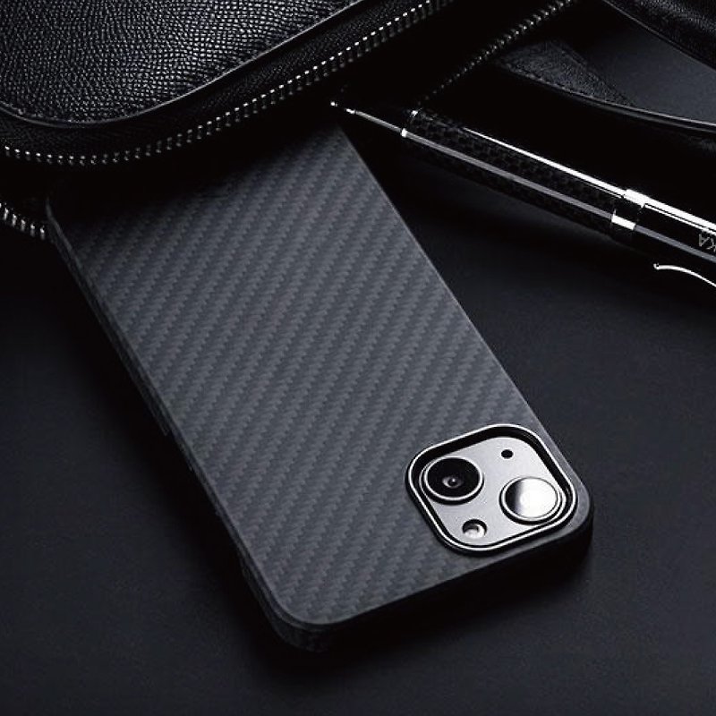 iPhone13 ProMax MagEZ Case2 Aerospace fiber magnetic phone case - Phone Cases - Other Man-Made Fibers Black