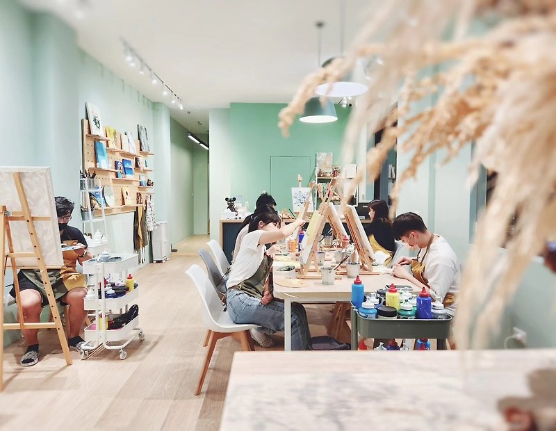 Taichung Art Studio│Painting Course Experience│Basic Painting│Reservation Classes│Small Class System│Private Room - Illustration, Painting & Calligraphy - Cotton & Hemp 