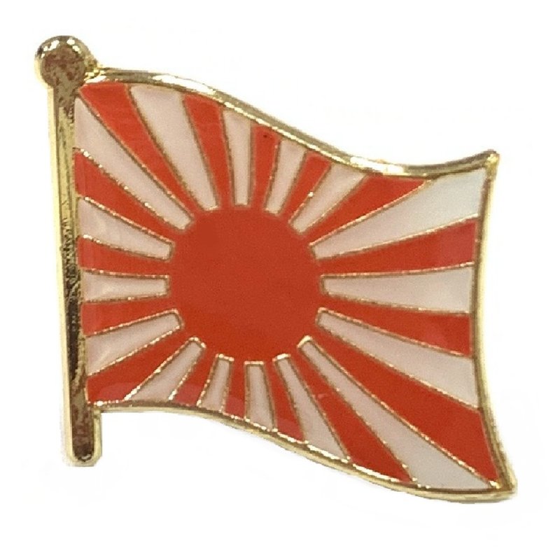 Japanese Navy Rising Sun Flag日本海軍 旭日旗金屬飾品 配飾 別 - 胸針 - 其他材質 多色