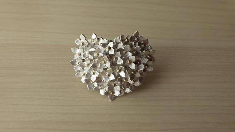 Hydrangea Brooch - Brooches - Other Metals Silver
