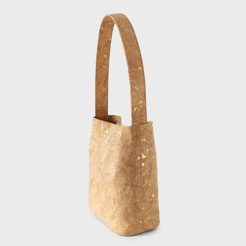 SIENA Minimal Bucket Bag - Pastel White (Cork/Vegan /Cruelty-free