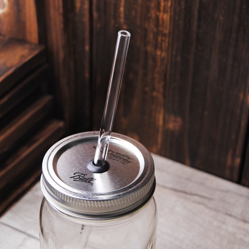 22cm [good start models - love the earth green straw] (diameter 0.7cm) heat-resistant glass pipette bottles reused BaII Mason jar dedicated (comes easily washed clean brush bar) without glass -GA1800 - Reusable Straws - Glass Brown