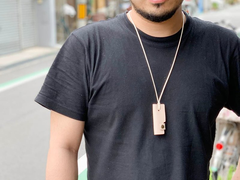 OTONA Nume leather beige adult leather key chain key cover neck OKK-WWW-W - Keychains - Genuine Leather Khaki