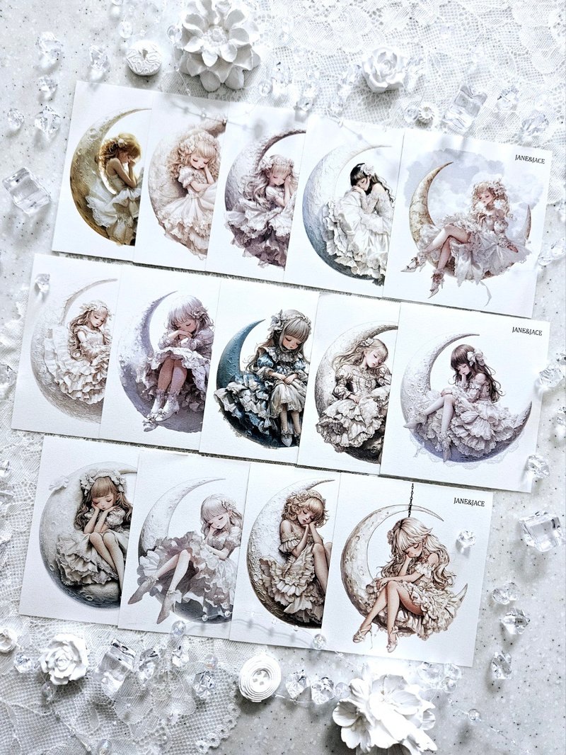 Moon Dream Character Paper 14 Types - 貼紙 - 紙 