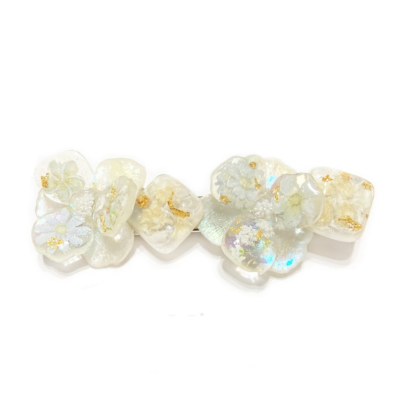 Japanese resin Mermaid light floral flower hairpin. Hair accessories - Hair Accessories - Resin White