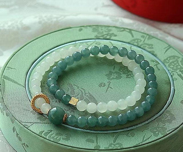 1 Pack Hetian store Jade Noble Medium Women's Bracelet Turquoise Jadeite Bracelet