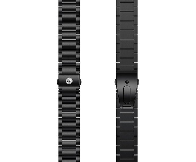 22mm black titanium online watch band