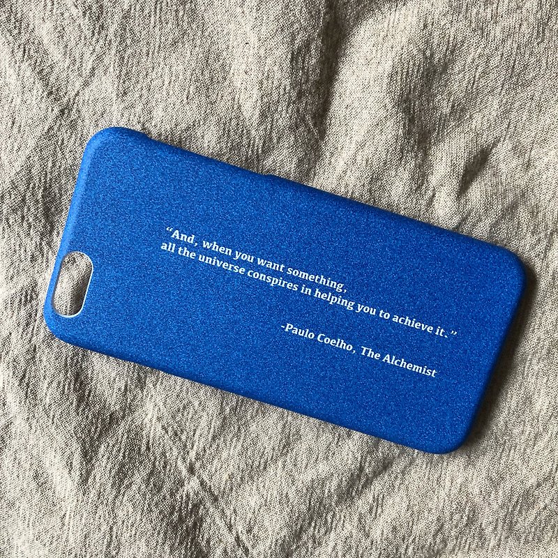 Cosmic/hard shell/text phone case - Phone Cases - Plastic Blue
