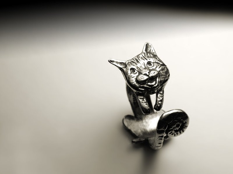 Lotte cat ring - แหวนทั่วไป - โลหะ สีเงิน