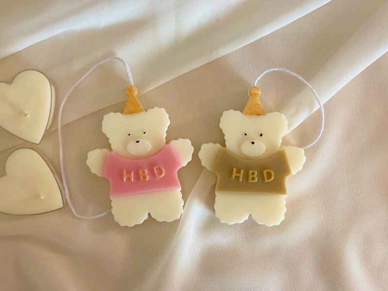 Birthday Bear Scented Candle Decoration Single Entry - Candles & Candle Holders - Wax Multicolor
