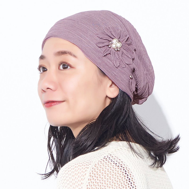 CHARM Bollga ストレッチ フラワー コサージュ デザインワッチ - 帽子 - 聚酯纖維 紫色