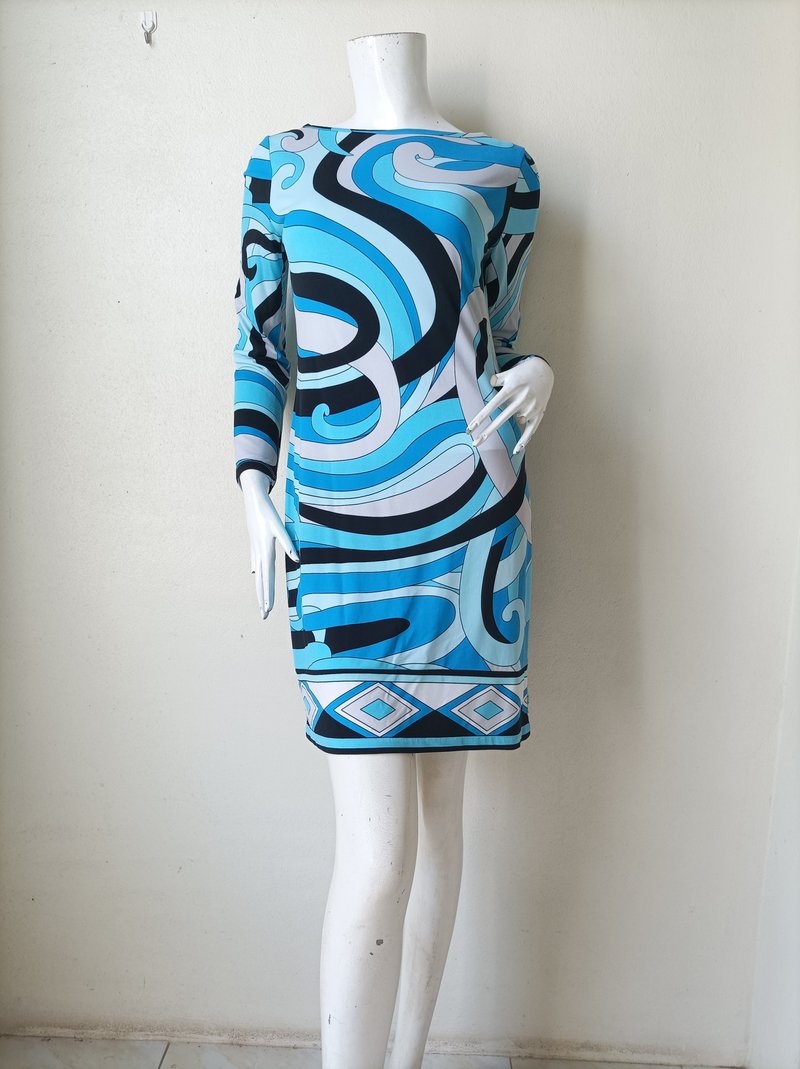 MICHAEL KORS Womens Geometric Print Dress - Size S Small - 洋裝/連身裙 - 聚酯纖維 