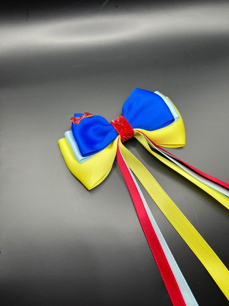 2pcs Hair ribbon satin clip Princess collection -snowwhite- - Hair Accessories - Other Materials 