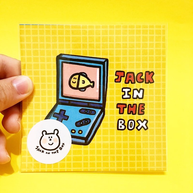 Jack in the box 電動玩具系列方形小卡2 內有多款可選 - 心意卡/卡片 - 紙 