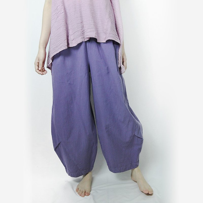 [Slow voice] Step on small and broken steps and stride towards the wind - Women's Pants - Cotton & Hemp 
