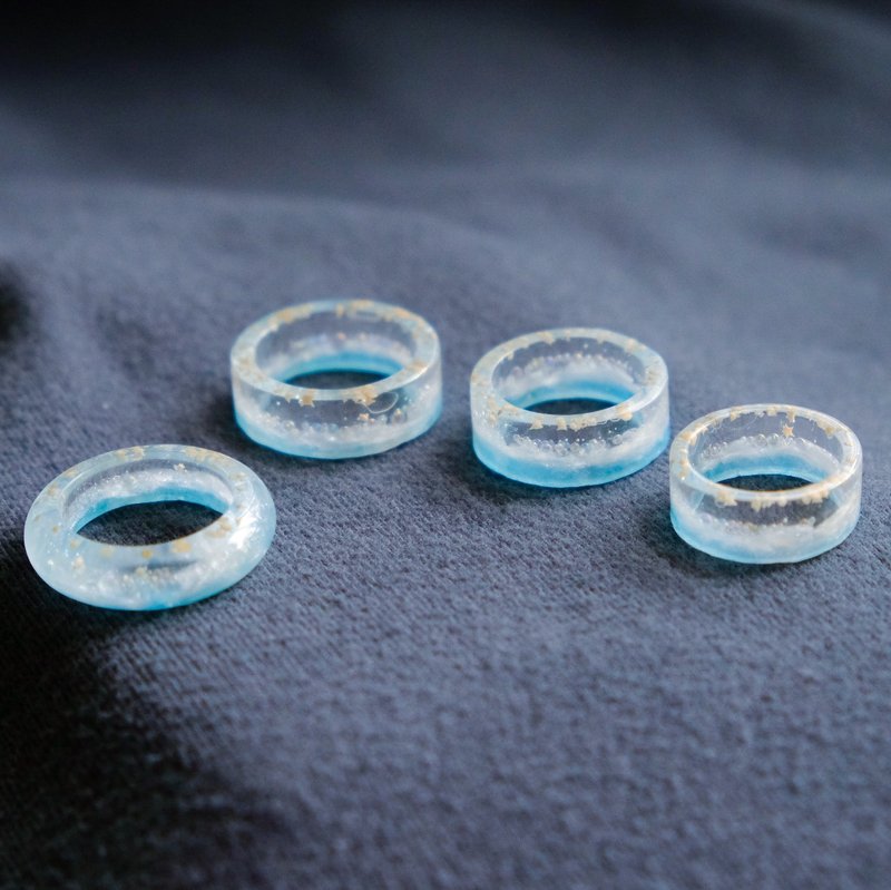 【海流】Ocean Current Star Sand Rings by ETPLANT - 戒指 - 貝殼 藍色