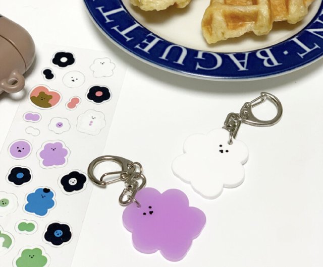 韓國文創 チャニベア リアルアクリルキーホルダー (7type) 腈纶