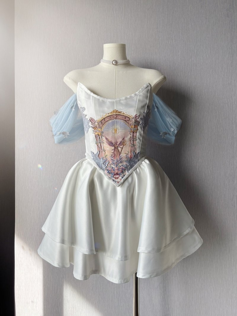 Paint corset (fairy) - 洋裝/連身裙 - 聚酯纖維 白色