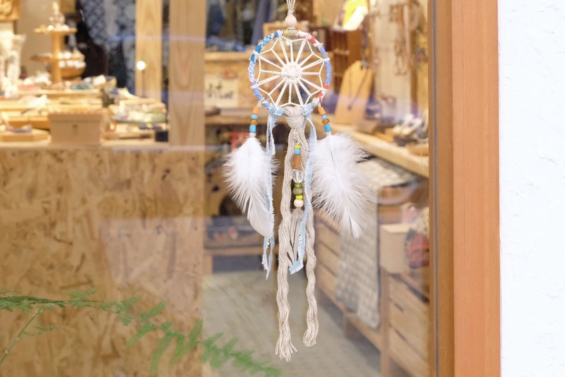 Handmade Dreamcatcher - Items for Display - Cotton & Hemp Blue