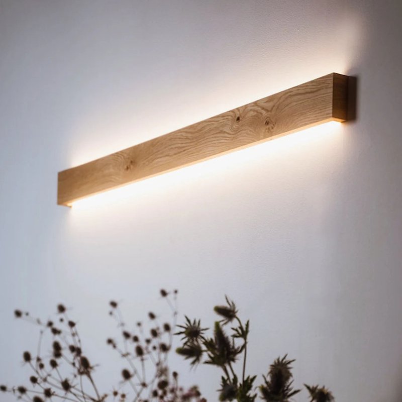Oak Wall LED Light MEDIUMSIDE - 燈具/燈飾 - 木頭 多色