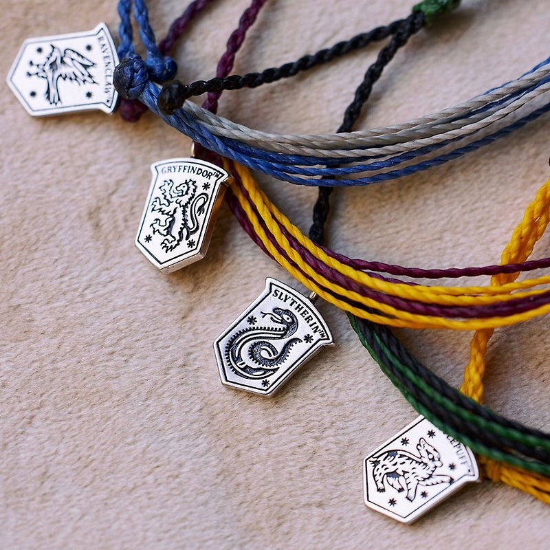 Cotton & Hemp Bracelets Yellow - Harry Potter Co-branded Heraldry Pendant Adjustable Surf Bracelet (various options)