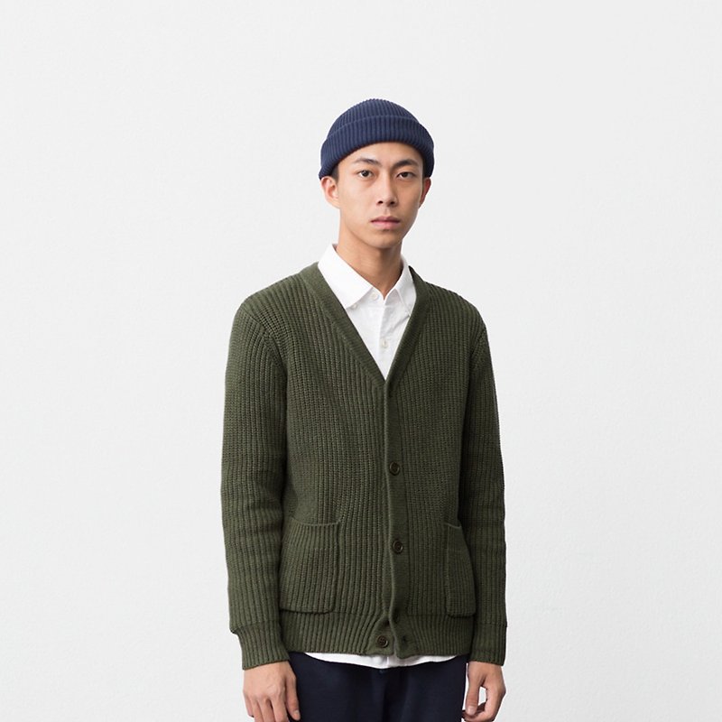 chichaqu | Coarse needle knitted Cardigan - ニット・セーター メンズ - コットン・麻 
