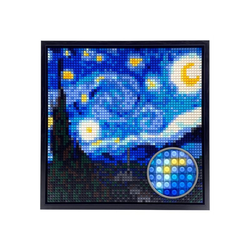 【星夜】積木畫套裝 (包括畫框和拼砌工具) 港澳台免運 - 海報/掛畫/掛布 - 塑膠 多色
