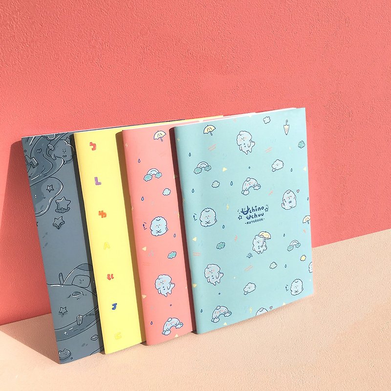 Uchino colorful life | A5 notebook + sticker set - สมุดบันทึก/สมุดปฏิทิน - กระดาษ หลากหลายสี