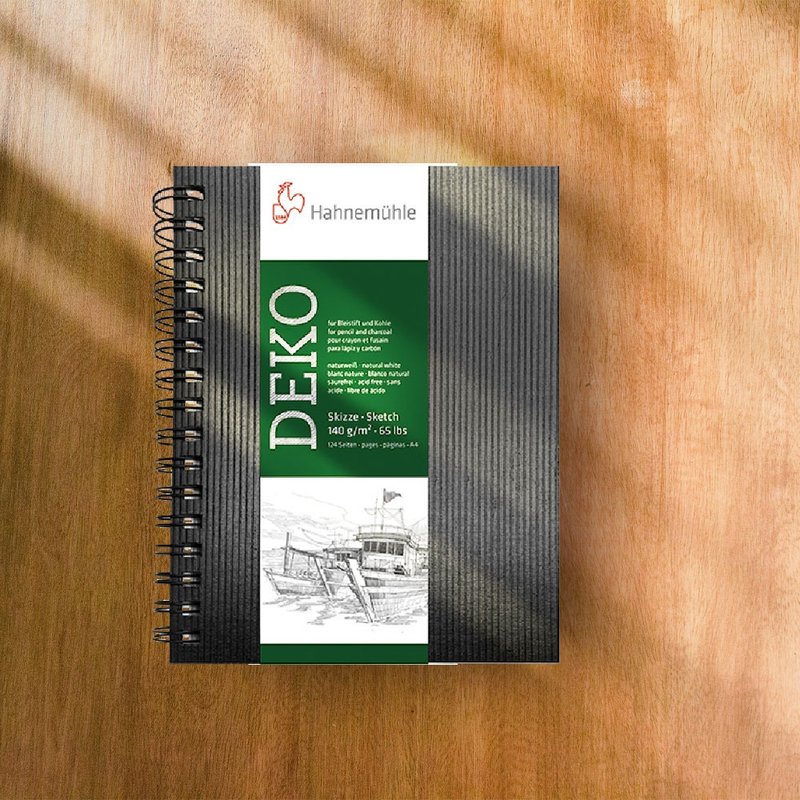 德國 HAHNEMUHLE  Deko素描本/A4肖像/140gsm - 插畫/繪畫/寫字 - 紙 黑色