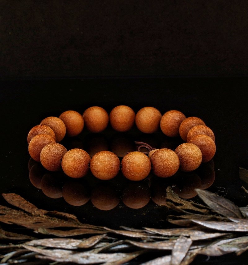 Wood Beads 12mm bracelet - สร้อยข้อมือ - ไม้ 