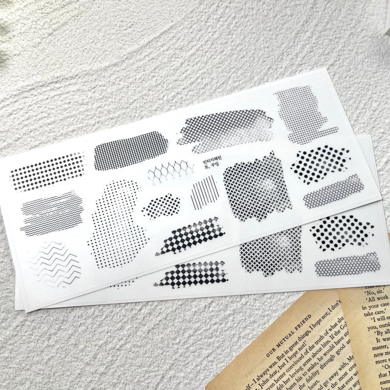 ヴィンテージ柄ステッカー - ステッカー・シール - その他の素材 多色