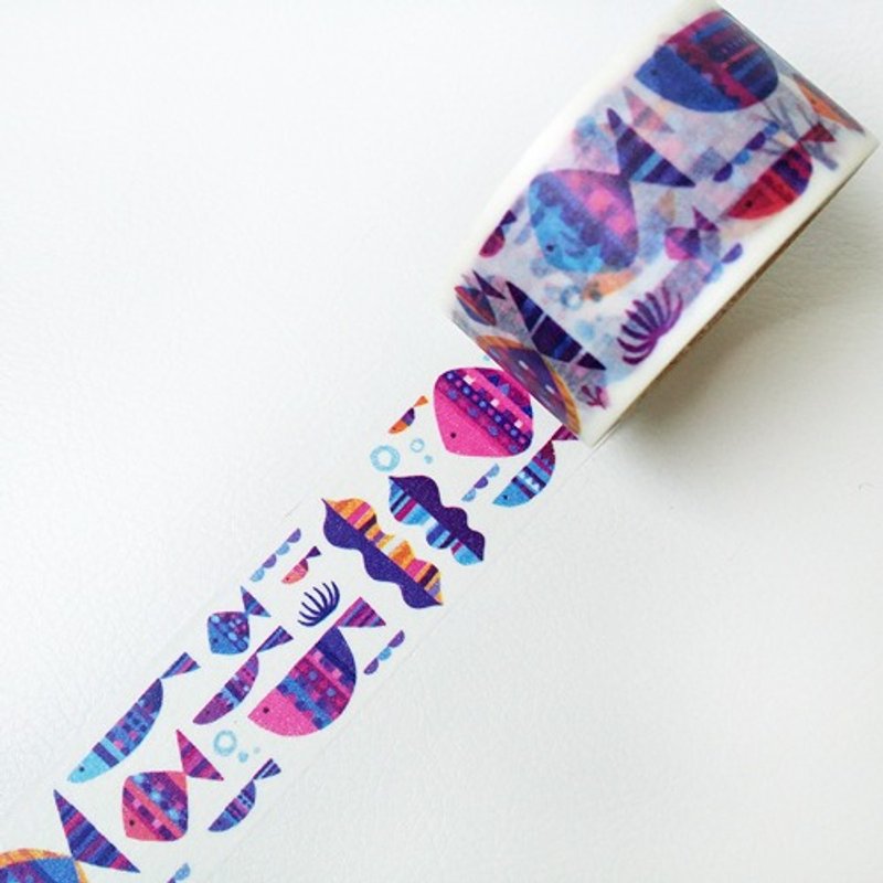 Aimez le style 28mm and paper tape (05267 Purple Ocean) - มาสกิ้งเทป - กระดาษ สีม่วง