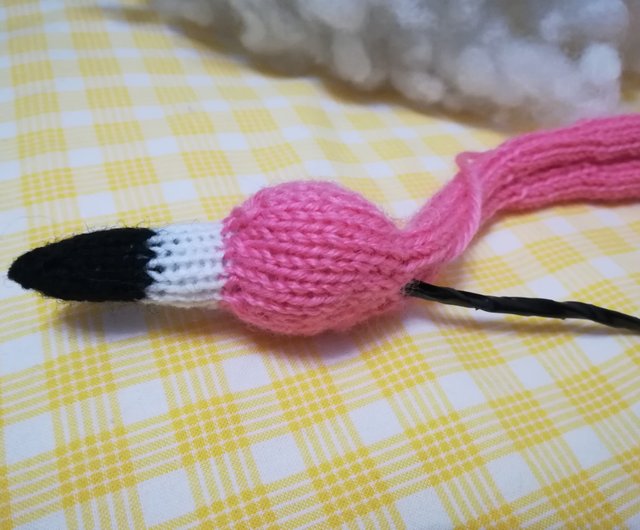 デジタル】オリジナル編み図 - ピンクのフラミンゴのぬいぐるみを毛糸